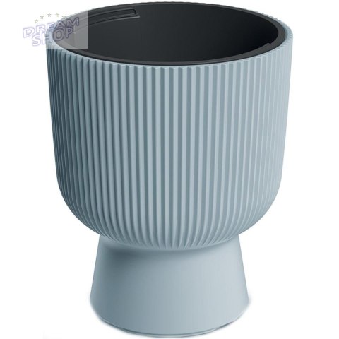 DONICZKA DO KWIATÓW MILLY NA NODZE ŚR 24CM JASNY SZARY