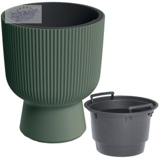 DONICZKA DO KWIATÓW MILLY NA NODZE ŚR 30CM ZIELONA PINA