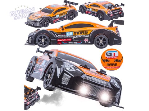 DUŻY Samochód Do Driftu Auto RC Drift 1:16 2,4 GHz PARA DYM 4WD Pomarańczowy Nissan GTR LED DUŻY Samochód Do Driftu Auto RC Drift 1:16 2,4 GHz PARA DYM 4WD Pomarańczowy Nissan GTR LED