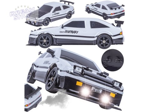 DUŻY Samochód Do Driftu Auto RC Drift 1:16 2,4 GHz PARA DYM Biała Toyota 4WD LED DUŻY Samochód Do Driftu Auto RC Drift 1:16 2,4 GHz PARA DYM Biała Toyota 4WD LED