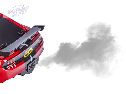 DUŻY Samochód Do Driftu Auto RC Drift 1:16 2,4 GHz PARA DYM Mustang 4WD Czerwony LED DUŻY Samochód Do Driftu Auto RC Drift 1:16 2,4 GHz PARA DYM Mustang 4WD Czerwony LED