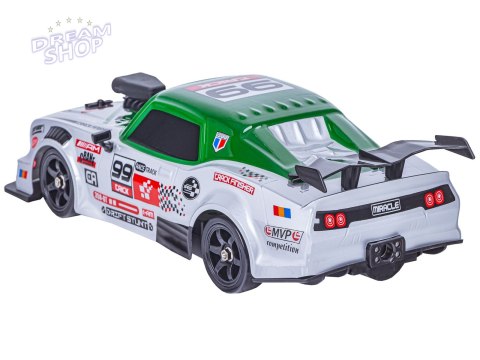 DUŻY Samochód Do Driftu Auto RC Drift 1:16 2,4 GHz PARA DYM Srebrny Dodge 4WD LED DUŻY Samochód Do Driftu Auto RC Drift 1:16 2,4 GHz PARA DYM Srebrny Dodge 4WD LED
