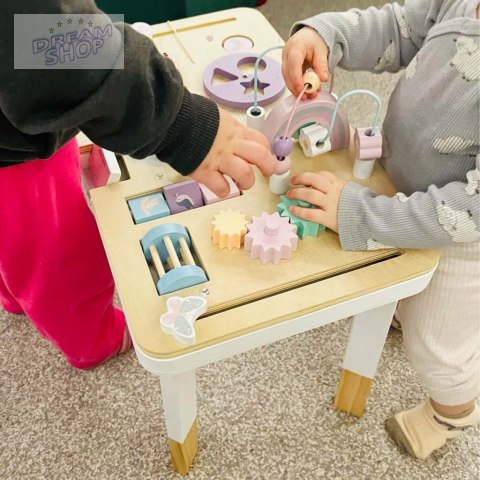 Lulilo Stolik manipulacyjny montessori pastelowy