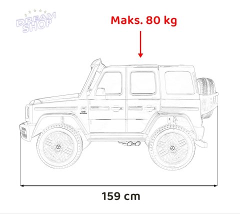 Pojazd Mercedes Benz G63 AMG XXL STRONG Czarny Pojazd Mercedes Benz G63 AMG XXL STRONG Czarny