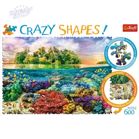 Puzzle - 600 Crazy Shapes - Tropikalna wyspa 11113 Puzzle - 600 Crazy Shapes - Tropikalna wyspa 11113