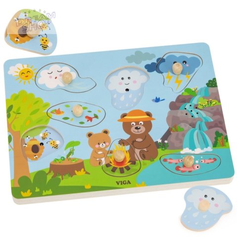 VIGA Puzzle Dźwiękowe Odkrywamy Naturę