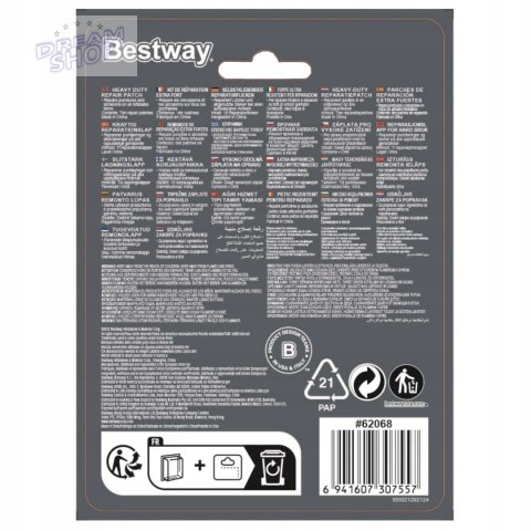 Zestaw łatek naprawczych 10szt Bestway 62068