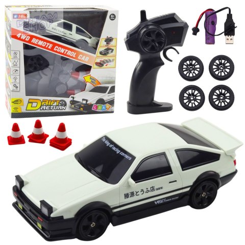 Auto Sportowe Do Driftu Wymienne Koła Zdalnie Sterowany RC 4WD Biały Auto Sportowe Do Driftu Wymienne Koła Zdalnie Sterowany RC 4WD Biały