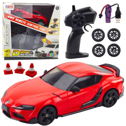Auto Sportowe Do Driftu Wymienne Koła Zdalnie Sterowany RC 4WD Czerwone