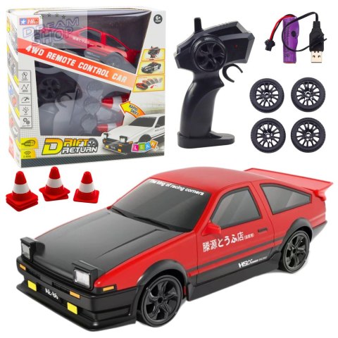 Auto Sportowe Do Driftu Wymienne Koła Zdalnie Sterowany RC 4WD Czerwony