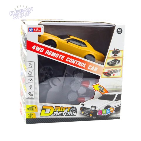 Auto Sportowe Do Driftu Wymienne Koła Zdalnie Sterowany RC 4WD Żółte Sport