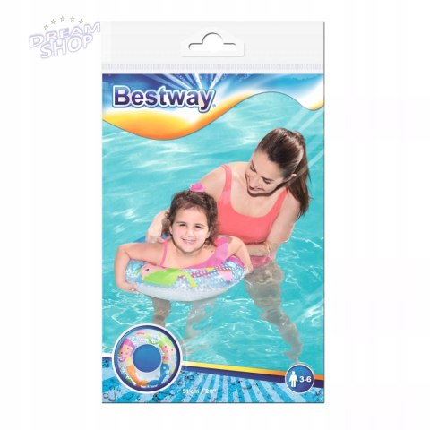 Kółko koło dmuchane do pływania dla dzieci 3-6 lat syrenki Bestway 36113S Kółko koło dmuchane do pływania dla dzieci 3-6 lat syrenki Bestway 36113S