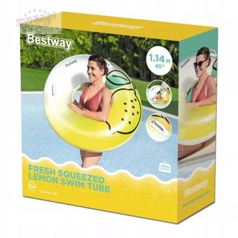 Koło nadmuchiwane do pływania cytrynka 100kg Bestway 36448 Koło nadmuchiwane do pływania cytrynka 100kg Bestway 36448