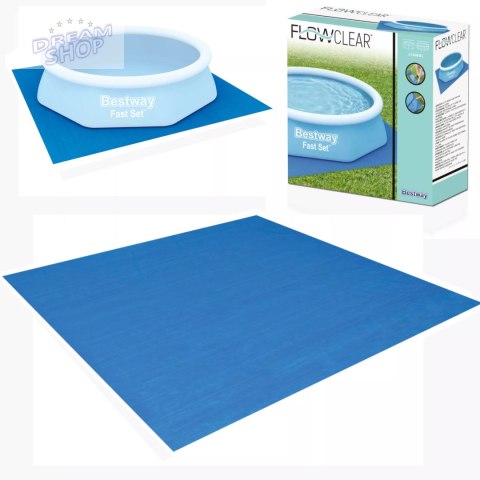 Mata podkład pod basen stelażowy rozporowy 274 x 274cm Bestway 58000 Mata podkład pod basen stelażowy rozporowy 274 x 274cm Bestway 58000