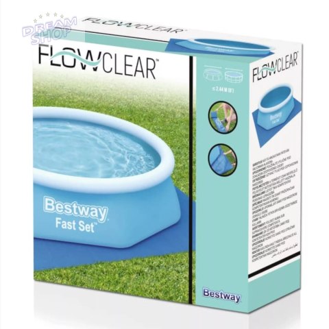 Mata podkład pod basen stelażowy rozporowy 274 x 274cm Bestway 58000 Mata podkład pod basen stelażowy rozporowy 274 x 274cm Bestway 58000