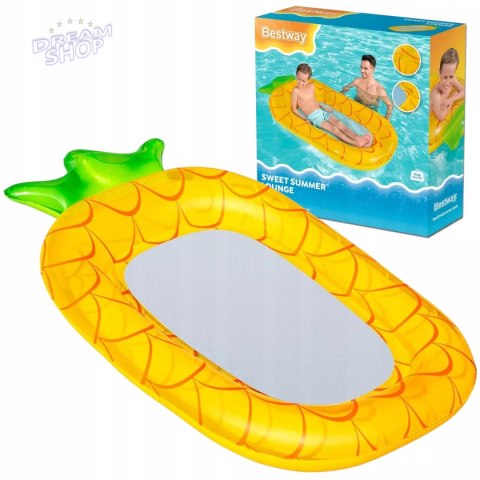 Materac dmuchany do pływania dno siatka dla dzieci ananas Bestway 43644A