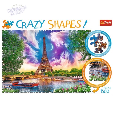 Puzzle - 600 Crazy Shapes - Niebo nad Paryżem 11115 Puzzle - 600 Crazy Shapes - Niebo nad Paryżem 11115