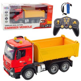 Wywrotka Zdalnie Sterowana RC 2.4G Dźwięki Żółto-Czerwona