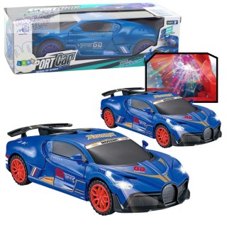Auto Sportowe Czujnik Przeszkód Kula Led Obrót 360° Światła Dźwięk Niebieski