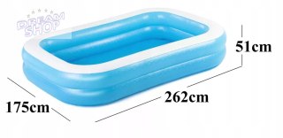 Basen dmuchany ogrodowy dla dzieci 262 x 175 x 51cm Bestway 54006