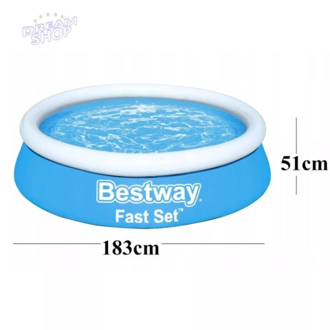 Basen rozporowy ogrodowy 183 x 51 cm Bestway 57392 Basen rozporowy ogrodowy 183 x 51 cm Bestway 57392