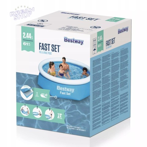 Basen rozporowy ogrodowy 244x61cm Bestway 57448 Basen rozporowy ogrodowy 244x61cm Bestway 57448
