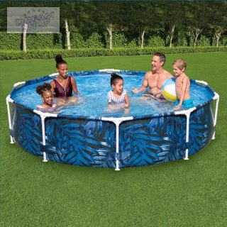 Basen stelażowy ogrodowy okrągły 305 x 66cm Bestway 56985