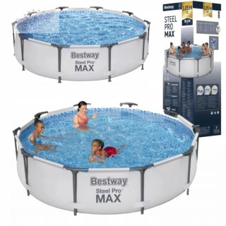 Basen stelażowy ogrodowy okrągły 305 x 76 cm Bestway 56406