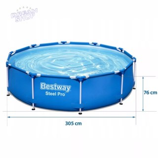 Basen stelażowy ogrodowy okrągły 305 x 76cm Bestway 56677