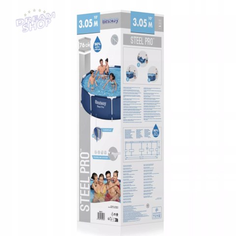 Basen stelażowy ogrodowy okrągły 305 x 76cm Bestway 56677 Basen stelażowy ogrodowy okrągły 305 x 76cm Bestway 56677