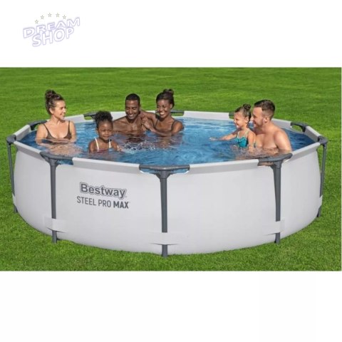 Basen stelażowy z pompą flirtującą ogrodowy okrągły 305x76cm Bestway 56408 Basen stelażowy z pompą flirtującą ogrodowy okrągły 305x76cm Bestway 56408