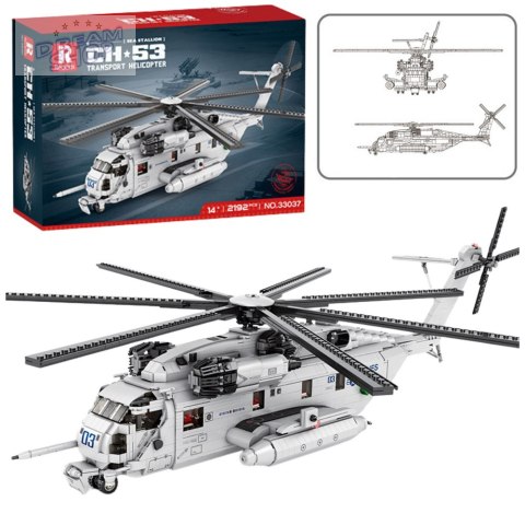 Klocki Konstrukcyjne Śmigłowiec Transportowy Helikopter 2192el