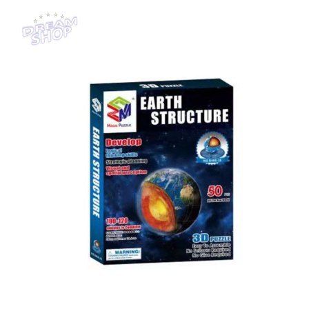 Puzzle 3D Edukacyjne Planeta Ziemia Jądro Ziemskie 50el Puzzle 3D Edukacyjne Planeta Ziemia Jądro Ziemskie 50el