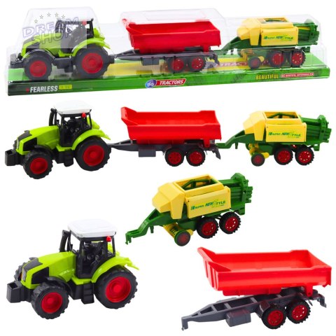 Zestaw Traktor Rolniczy Przyczepa Prasa Maszyna Rolnicza