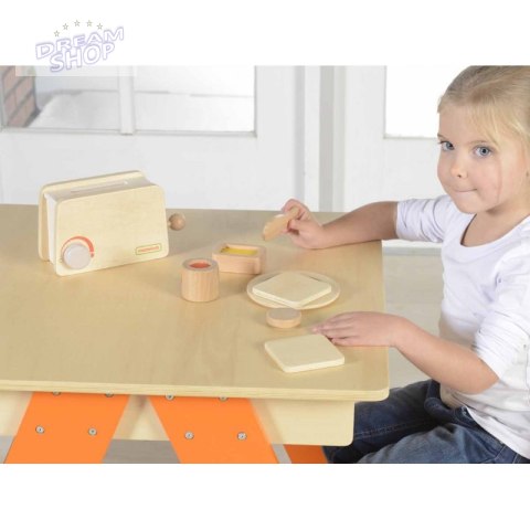 Drewniany Toster + Masło Kromka Nóż Talerz Dżem Masterkidz Drewniany Toster + Masło Kromka Nóż Talerz Dżem Masterkidz