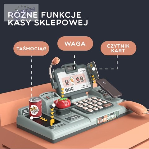 WOOPIE Kasa Sklepowa Dla Dzieci Skaner Waga Mikrofon + 25 Akcesoriów WOOPIE Kasa Sklepowa Dla Dzieci Skaner Waga Mikrofon + 25 Akcesoriów