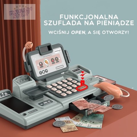 WOOPIE Kasa Sklepowa Dla Dzieci Skaner Waga Mikrofon + 25 Akcesoriów WOOPIE Kasa Sklepowa Dla Dzieci Skaner Waga Mikrofon + 25 Akcesoriów