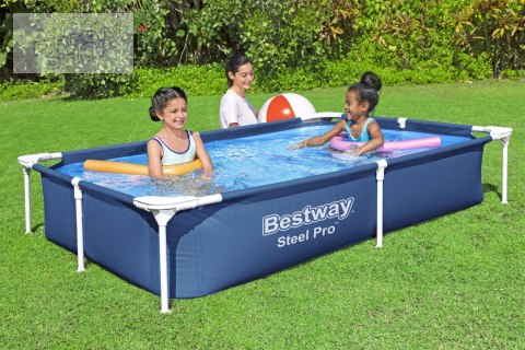 Basen Stelażowy SplashJr Steel Pro 221x150x43 BESTWAY + Zestaw naprawczy