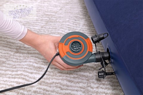 Dmuchany Materac do spania King 2-osobowy flokowany BESTWAY 203x183x22cm + Zestaw naprawczy Dmuchany Materac do spania King 2-osobowy flokowany BESTWAY 203x183x22cm + Zestaw naprawczy