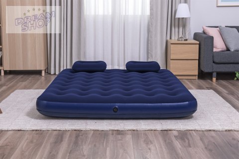 Dmuchany Materac do spania Queen 2-osobowy flokowany BESTWAY 203x152x22cm + Pompka + 2 Poduszki Dmuchany Materac do spania Queen 2-osobowy flokowany BESTWAY 203x152x22cm + Pompka + 2 Poduszki