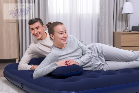 Dmuchany Materac do spania Queen 2-osobowy flokowany BESTWAY 203x152x22cm + Pompka + 2 Poduszki Dmuchany Materac do spania Queen 2-osobowy flokowany BESTWAY 203x152x22cm + Pompka + 2 Poduszki