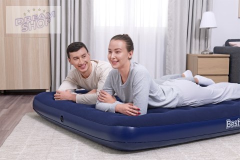 Dmuchany Materac turystyczny do spania 2-osobowy flokowany BESTWAY 203x152x22cm + Zestaw naprawczy Dmuchany Materac turystyczny do spania 2-osobowy flokowany BESTWAY 203x152x22cm + Zestaw naprawczy