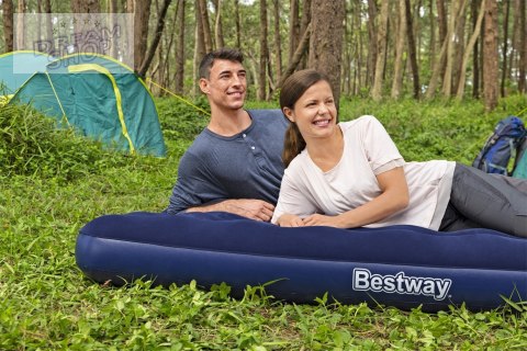 Dmuchany Materac turystyczny do spania 2-osobowy flokowany BESTWAY 203x152x22cm + Zestaw naprawczy Dmuchany Materac turystyczny do spania 2-osobowy flokowany BESTWAY 203x152x22cm + Zestaw naprawczy