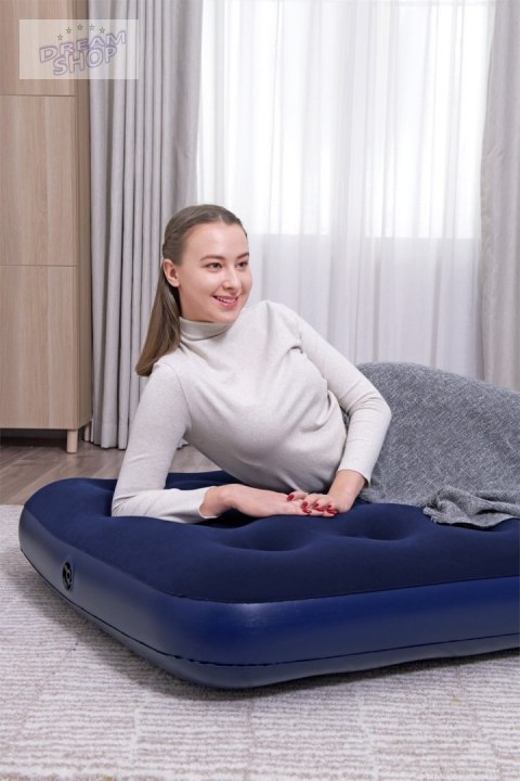 Dmuchany Materac turystyczny do spania Flokowany BESTWAY 188x99x22cm + Zestaw naprawczy Dmuchany Materac turystyczny do spania Flokowany BESTWAY 188x99x22cm + Zestaw naprawczy