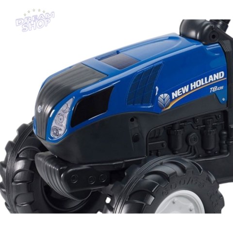 FALK Traktor na Pedały New Holland Duży z Przyczepką od 3 lat FALK Traktor na Pedały New Holland Duży z Przyczepką od 3 lat