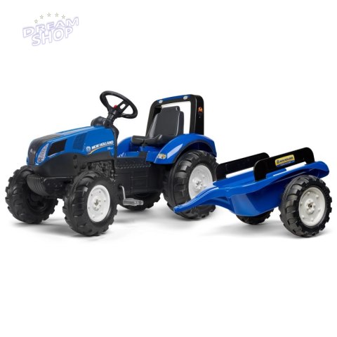 FALK Traktor na Pedały New Holland Duży z Przyczepką od 3 lat FALK Traktor na Pedały New Holland Duży z Przyczepką od 3 lat