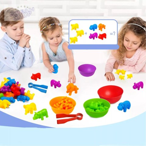 Gumowe zwierzęta gra sorter montesorri 2188-18 Gumowe zwierzęta gra sorter montesorri 2188-18