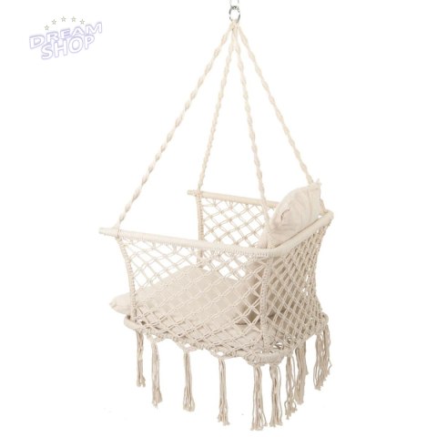 HAMAK AŻUROWY FOTEL WISZĄCY BOCIANIE GNIAZDO 78x64CM ECRU HAMAK AŻUROWY FOTEL WISZĄCY BOCIANIE GNIAZDO 78x64CM ECRU