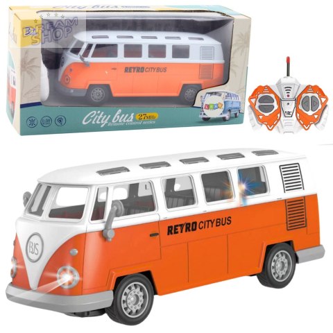 Autobus Retro City Bus Zdalnie Sterowany RC Światła 1:30 Autobus Retro City Bus Zdalnie Sterowany RC Światła 1:30