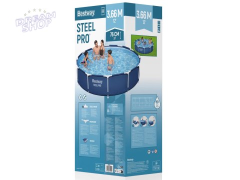 Bestway Basen stelażowy 366cm x 76cm 8w1 56681 Bestway Basen stelażowy 366cm x 76cm 8w1 56681